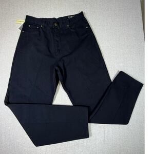 NWT Eddie Bauer Women 16 Black Loose Fit Denim Straight Leg Jeans Casual Plus